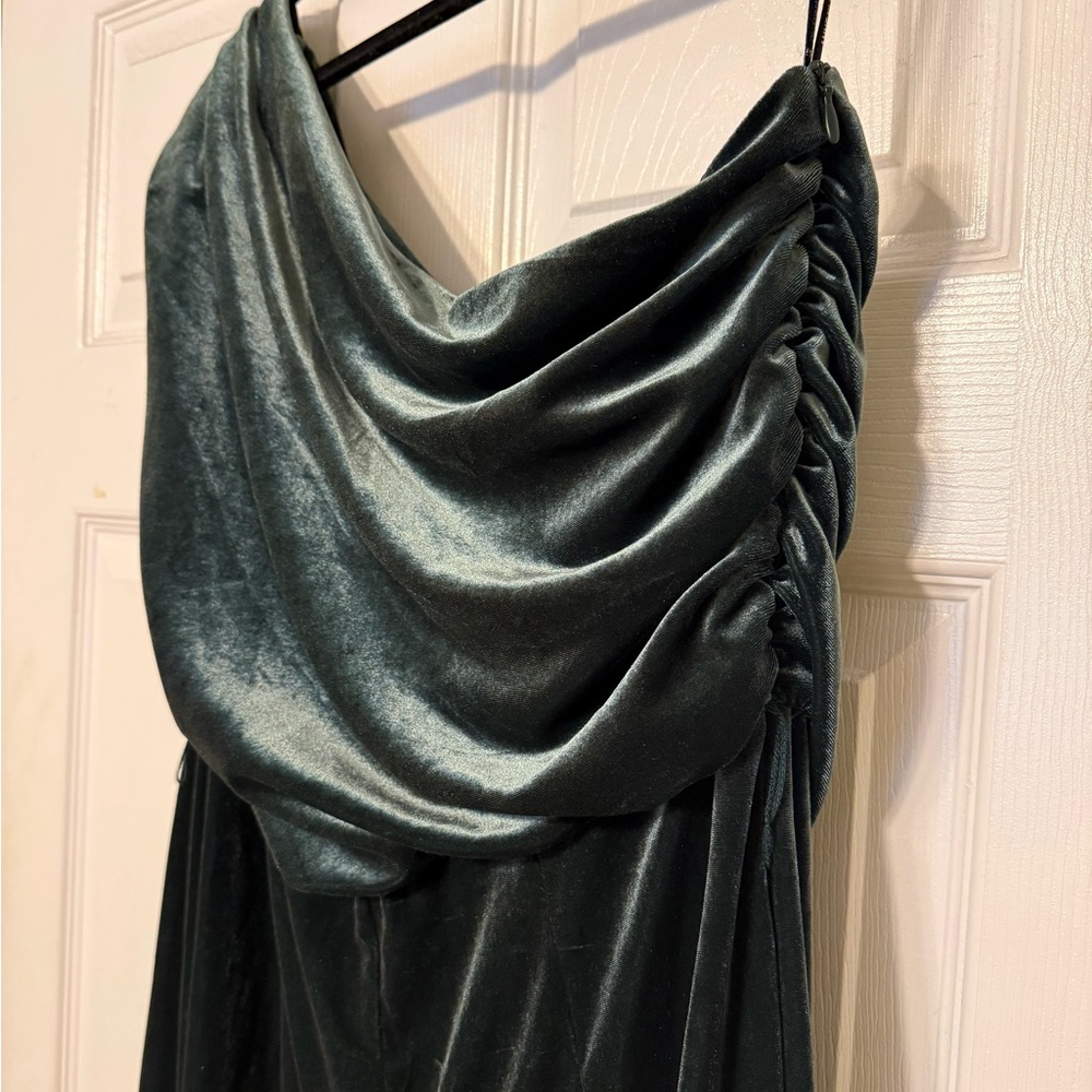 Anne Klein Green Velvet Jumpsuit 12-14 Large - Picture 7 of 7